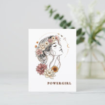 Powergirl – Floral Woman, Strength & Self-Lo