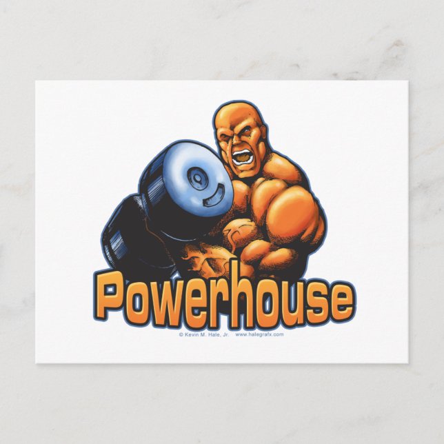 Powerhouse Curl Postcard (Front)