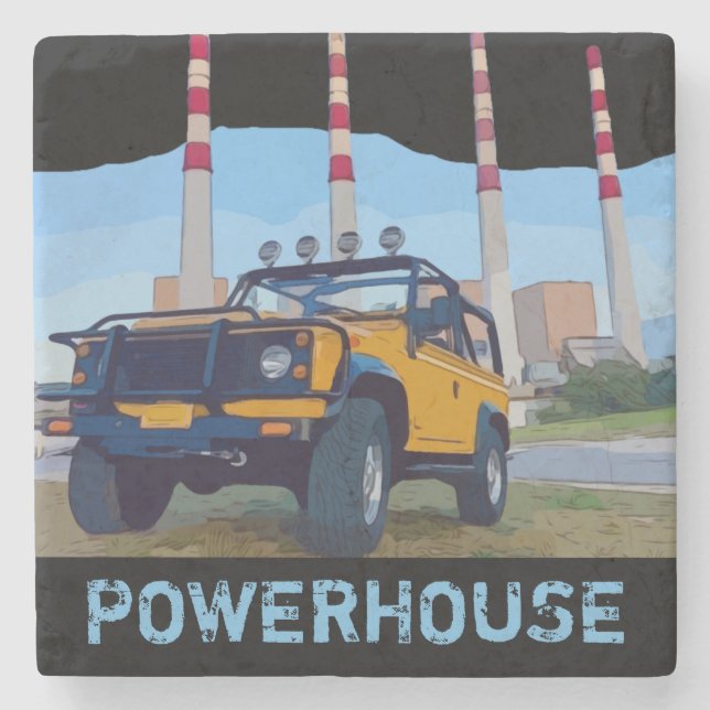 POWERHOUSE Stone Coaster (Front)
