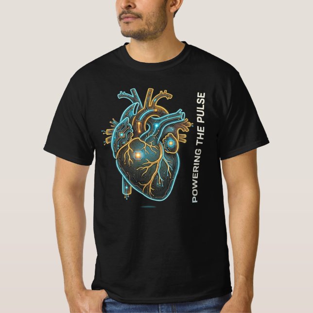 Powering The Pulse Circuit Heart Gift T-Shirt (Front)