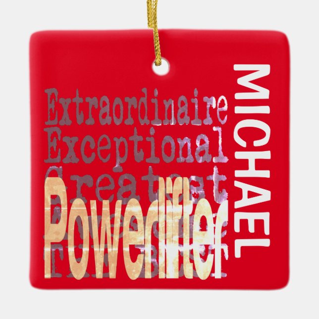 Powerlifter Extraordinaire CUSTOM Ceramic Ornament (Front)