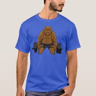 Powerlifter Weightlifting Barbell Deadlift Bear Po T-Shirt