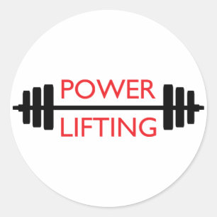 POWERLIFTING CLASSIC ROUND STICKER