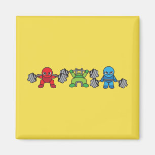 Powerlifting Kawaii - Squat, Bench Press, Deadlift Magnet