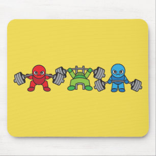 Powerlifting Kawaii - Squat, Bench Press, Deadlift Mouse Pad