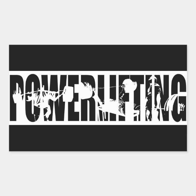 Powerlifting Rectangular Sticker (Front)