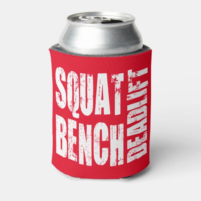 Powerlifting - Squat, Bench, Deadlift Can Cooler (Can Back)