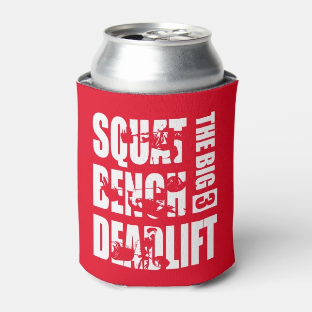 Powerlifting - Squat, Bench, Deadlift Can Cooler (Can Front)