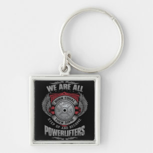 Powerlifting - STEP UP - Barbell Plate - Gym Key Ring
