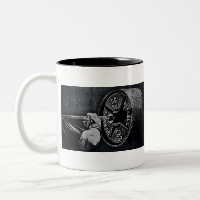 Powerlifting Two-Tone Coffee Mug (Left)