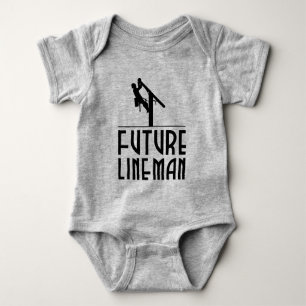 powerline worker Baby - Future lineman Baby Bodysuit