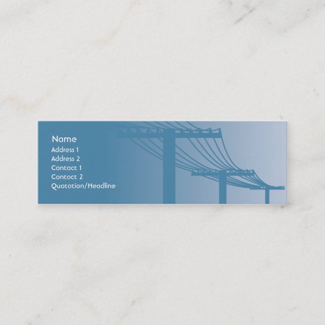 Powerlines - Skinny Mini Business Card (Front)