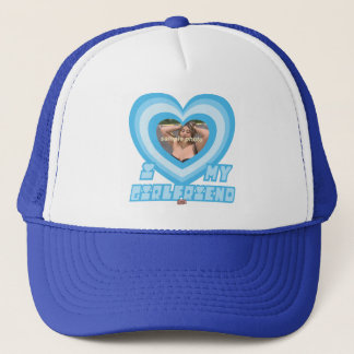 PowerPuff Dingus Blue Heart - GIRLFRIEND Trucker Hat