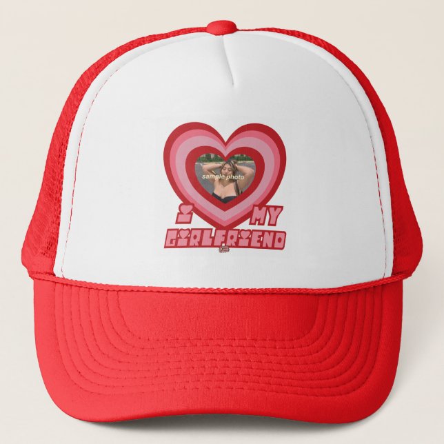 PowerPuff Dingus Heart- GIRLFRIEND Trucker Hat (Front)