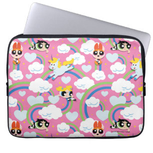 Powerpuff Girls & Donny Rainbow Pattern Laptop Sleeve