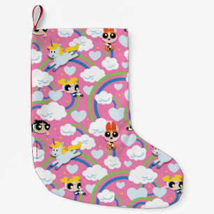 Powerpuff Girls & Donny Rainbow Pattern Small Christmas Stocking