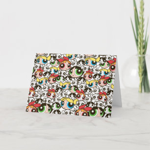 Powerpuff Girls Face Pattern Card