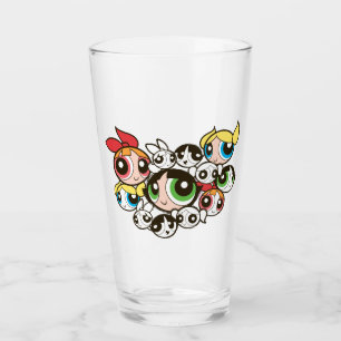 Powerpuff Girls Face Pattern Glass