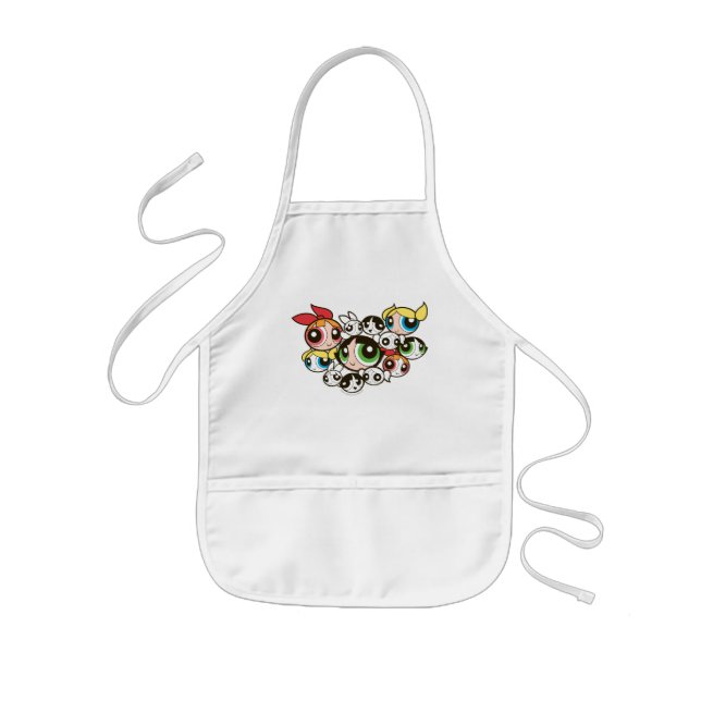 Powerpuff Girls Face Pattern Kids Apron (Front)