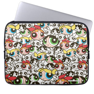 Powerpuff Girls Face Pattern Laptop Sleeve