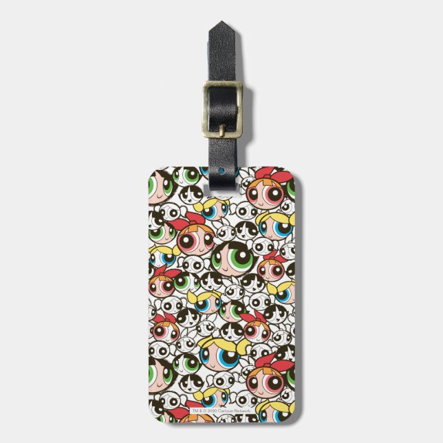 Powerpuff Girls Face Pattern Luggage Tag (Front Vertical)