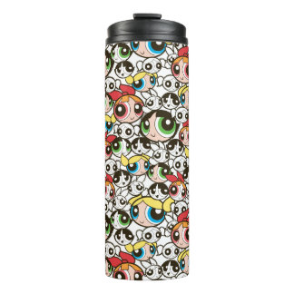 Powerpuff Girls Face Pattern Thermal Tumbler