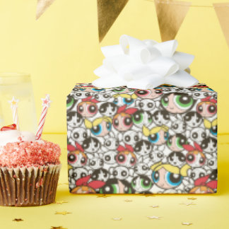 Powerpuff Girls Face Pattern Wrapping Paper