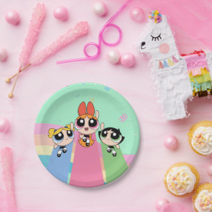 Powerpuff Girls Fly High Paper Plate