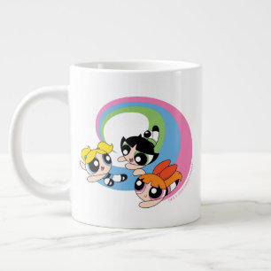 Powerpuff Girls Fly Through The Sky Large Coffee Mug