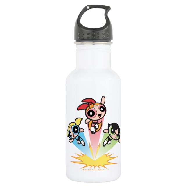 Powerpuff Girls Launch Into The Air 532 Ml Water Bottle (Front)