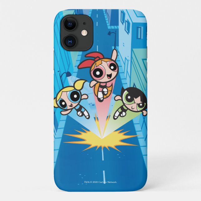 Powerpuff Girls Launch Into The Air Case-Mate iPhone Case (Back)