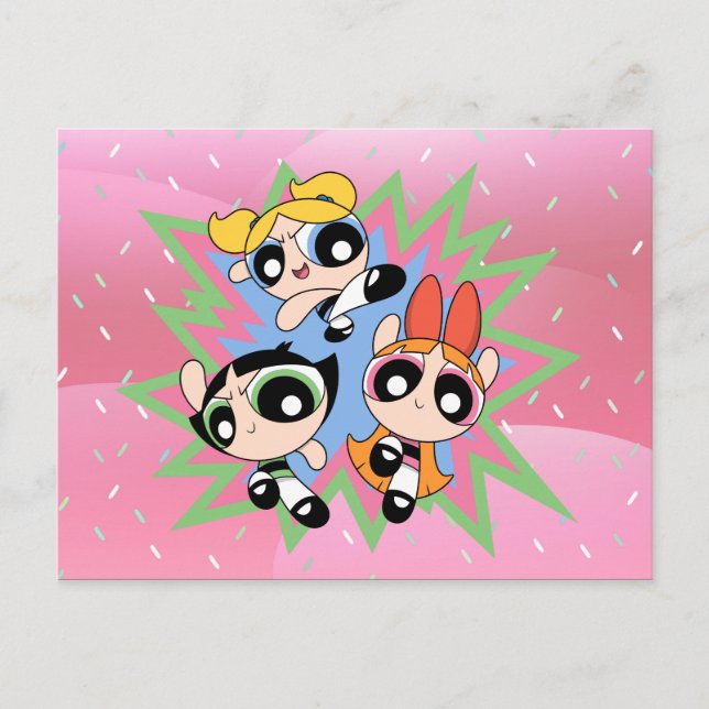 Powerpuff Girls Powfactor Invitation Postcard (Front)