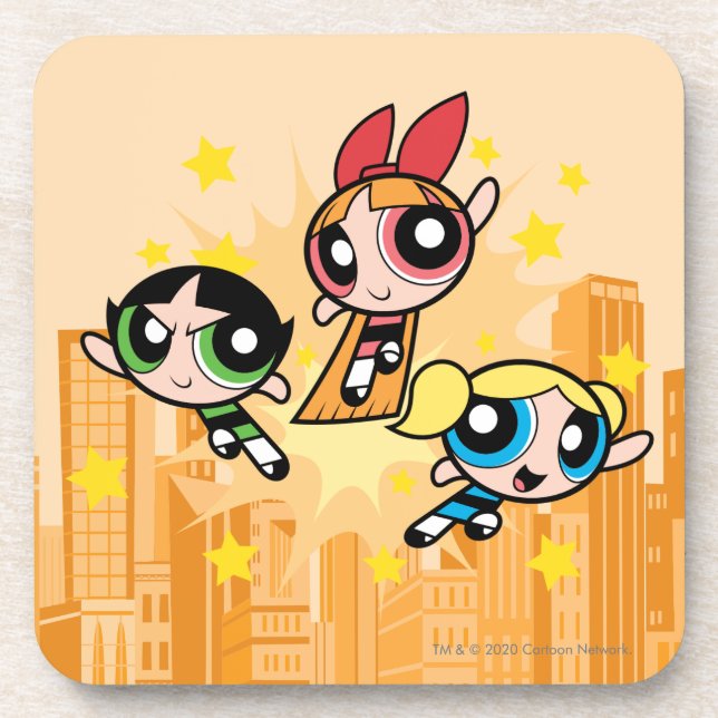 Powerpuff Girls Save The Day Coaster (Front)