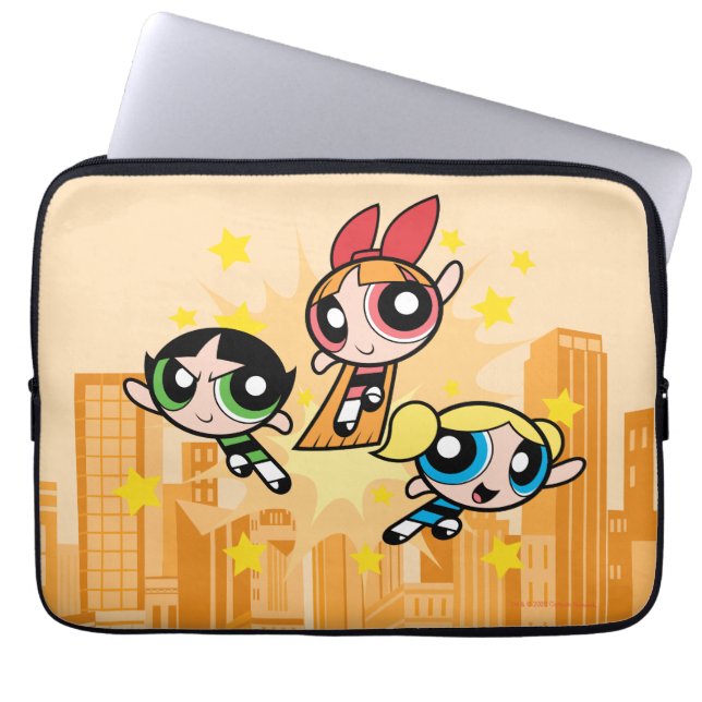 Powerpuff Girls Save The Day Laptop Sleeve (Front)