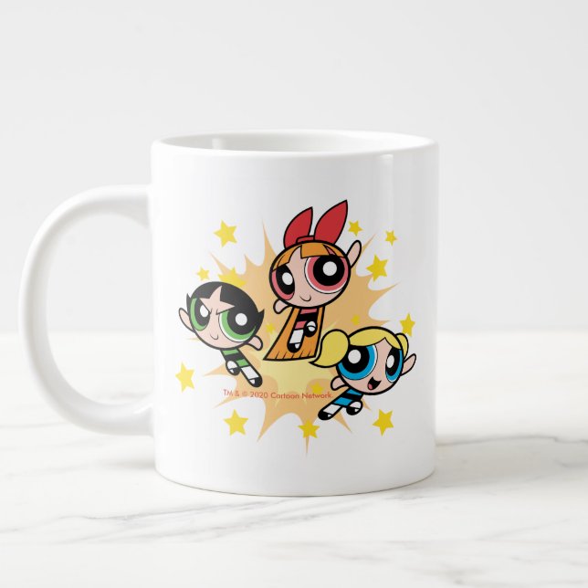 Powerpuff Girls Save The Day Large Coffee Mug (Left)