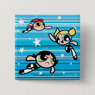 Powerpuff Girls Star Pattern 15 Cm Square Badge