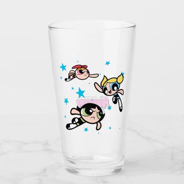 Powerpuff Girls Star Pattern Glass (Front)
