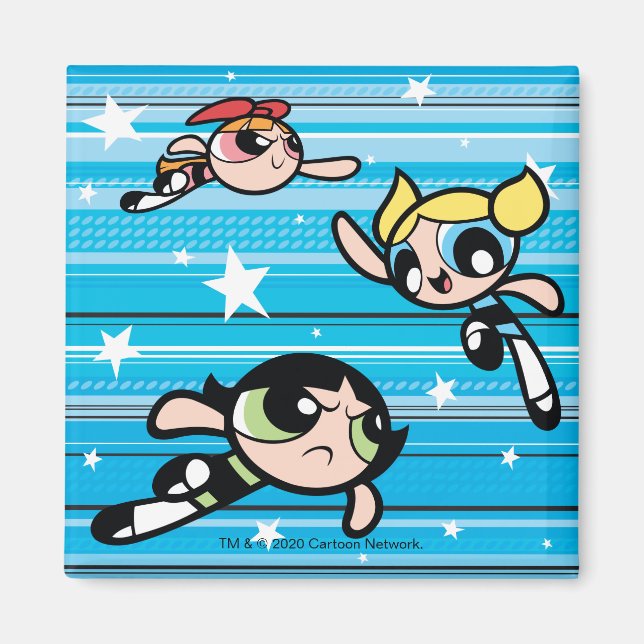 Powerpuff Girls Star Pattern Magnet (Front)