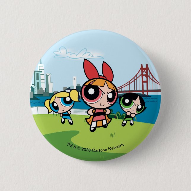 Powerpuff Girls Super Fierce 6 Cm Round Badge (Front)
