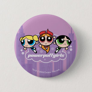 Powerpuff Girls Team Logo 6 Cm Round Badge