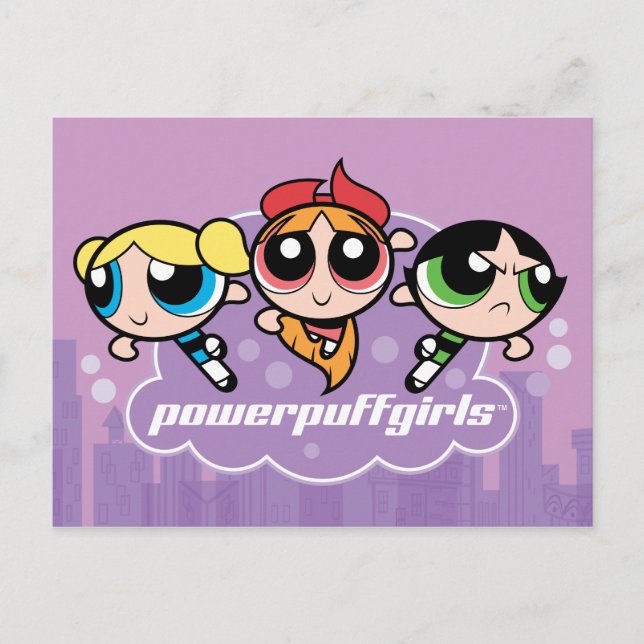 Powerpuff Girls Team Logo Invitation Postcard (Front)