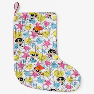Powerpuff Girls Townsville Pattern Small Christmas Stocking