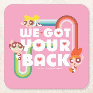 Powerpuff Girls: We Got Your Back Square Paper Coaster