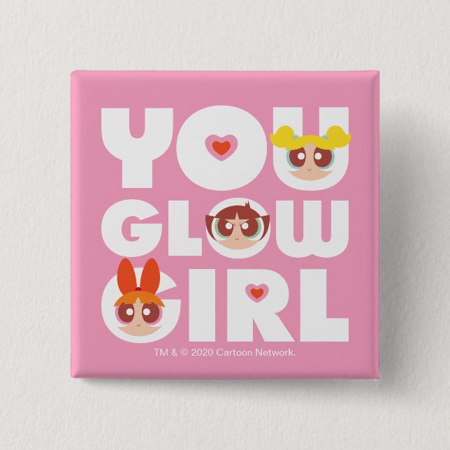 Powerpuff Girls: You Glow Girl 15 Cm Square Badge (Front)