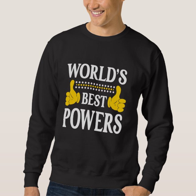 Powers Surname Team Family Last Name World's Best  Sweatshirt (Front)