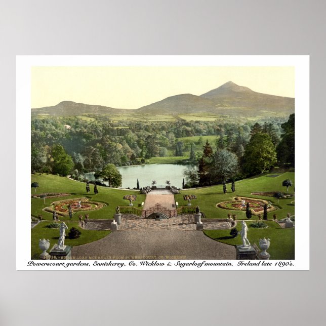 Powerscourt Gardens, Wicklow Ireland Poster (Front)