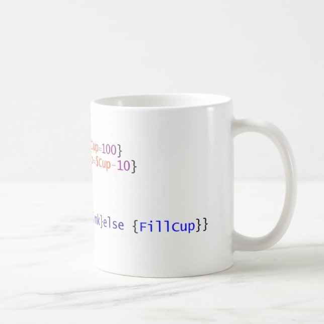 PowerShell Coffee script mug (Right)
