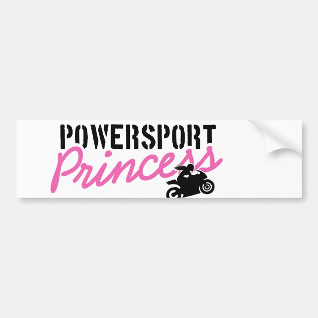Powersport Princess bumper sticker (Front)