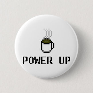 powerup 6 cm round badge