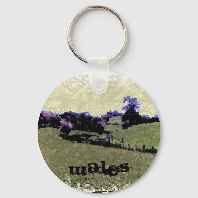 Powys Doodle Key Ring (Front)